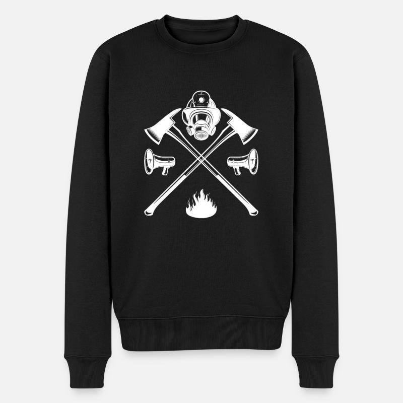 Pompier | Pompiers - Pull Premium bio Homme - noir