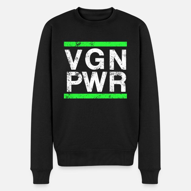 | de pouvoir végétalien Végétalien - Pull Premium bio Homme - noir