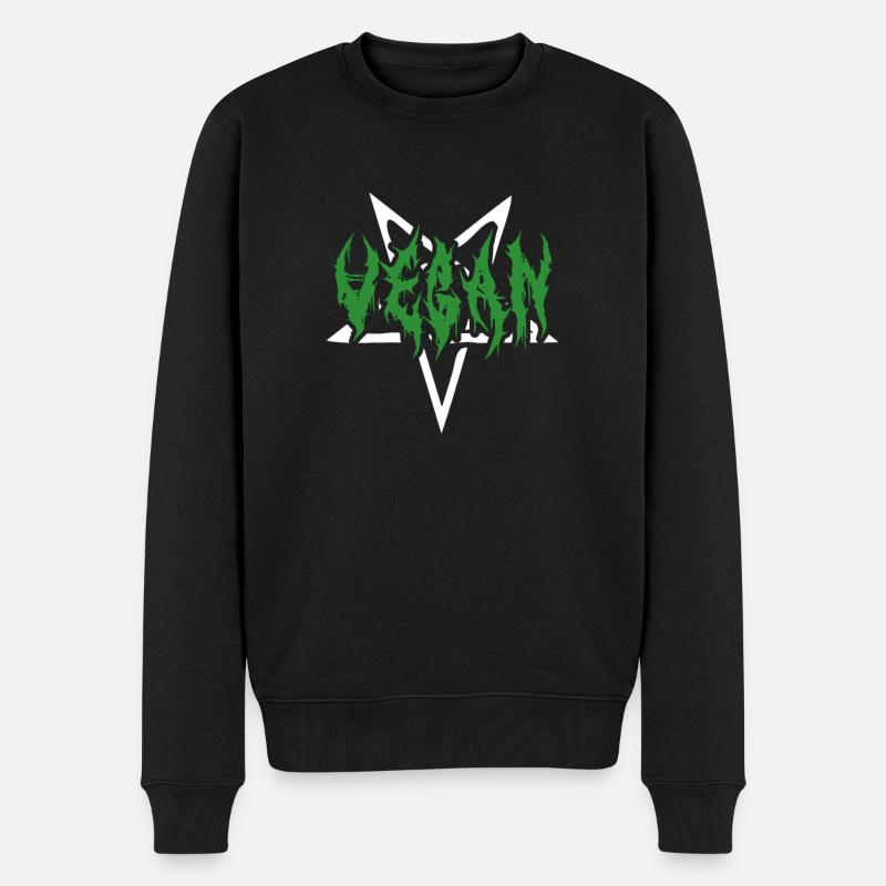 Vegan Death Metal | Veganer - Männer Premium Bio Pullover - Schwarz