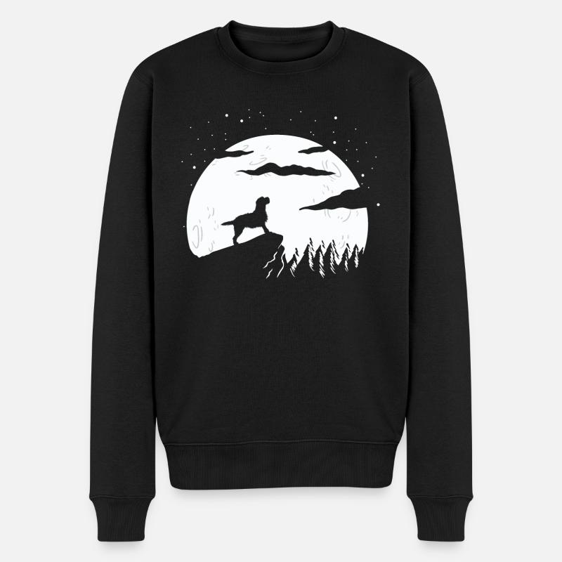 Border Terrier Mond - Männer Premium Bio Pullover - Schwarz
