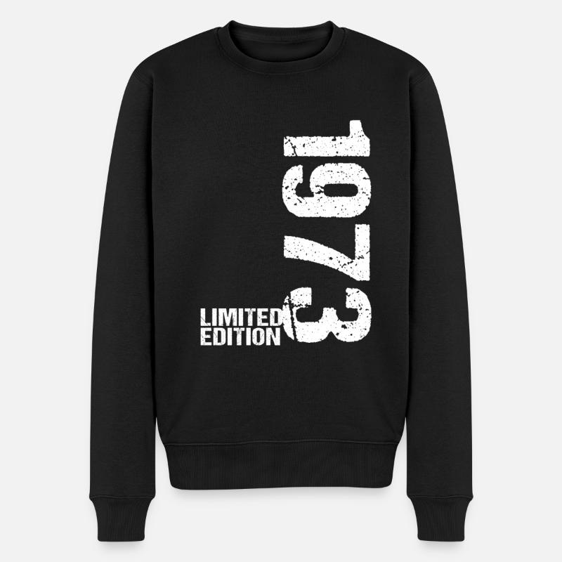 49. Geburtstag 1973 - Geschenk Spruch Geschenkidee - Männer Premium Bio Pullover - Schwarz