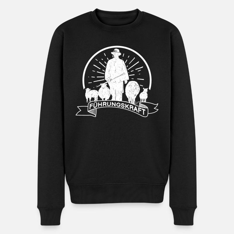 Führungskraft Schäfer Schafzüchter Schaf Hirte - Männer Premium Bio Pullover - Schwarz