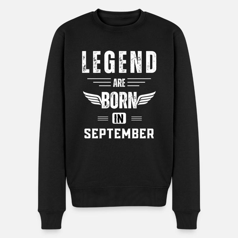 sont nés en septembre - Pull Premium bio Homme - noir