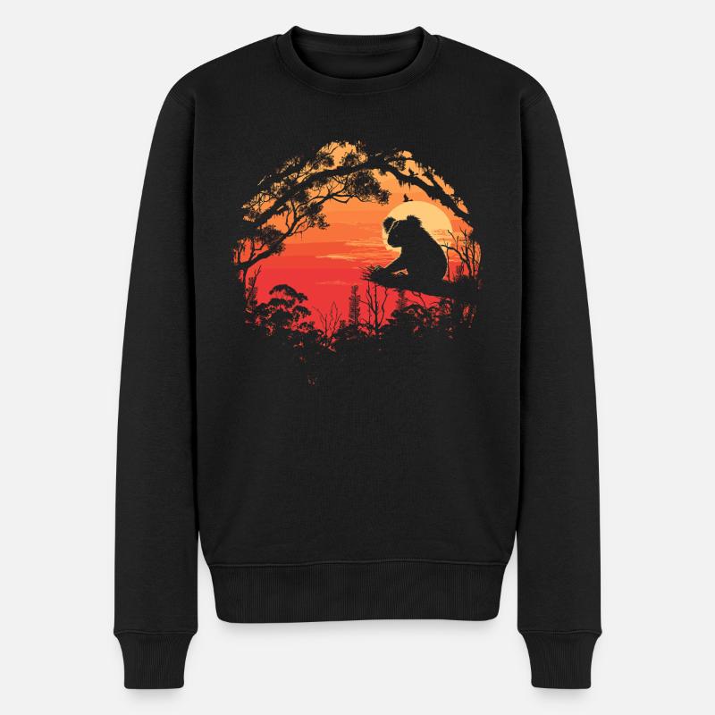 Koala Mignon Koala Ours - Pull Premium bio Homme - noir