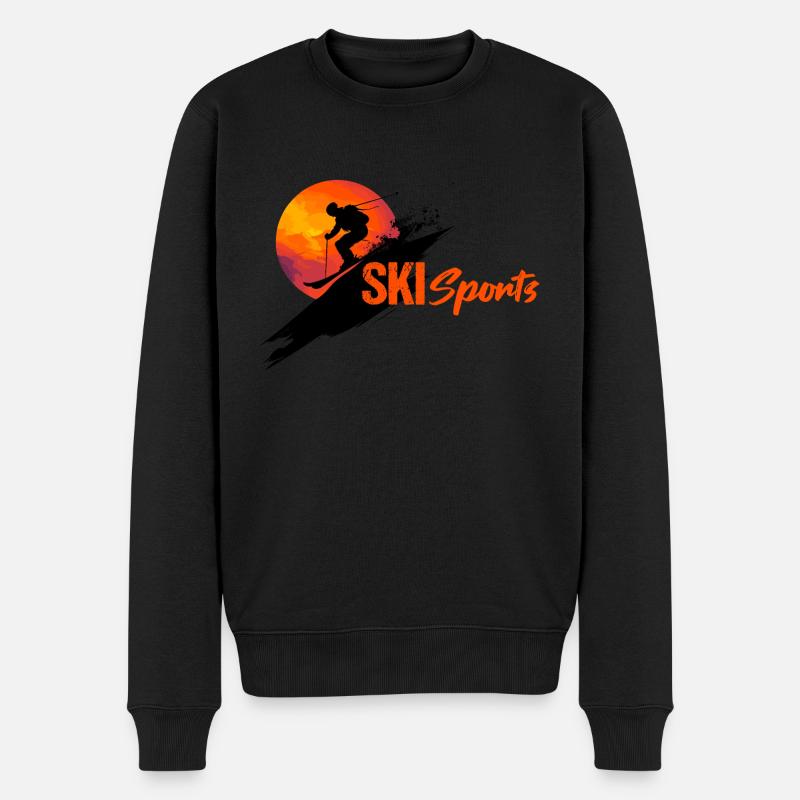 Ski Sports - Männer Premium Bio Pullover - Schwarz