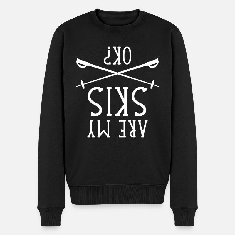 Mes skis vont bien? - Pull Premium bio Homme - noir