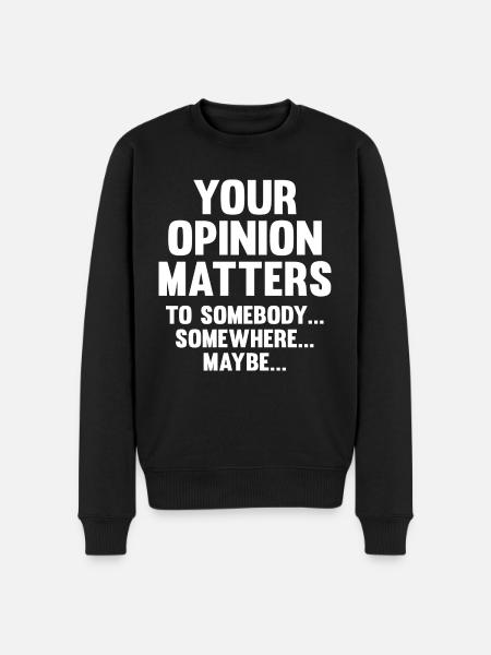 Votre opinion compte - Pull Premium bio Homme - noir