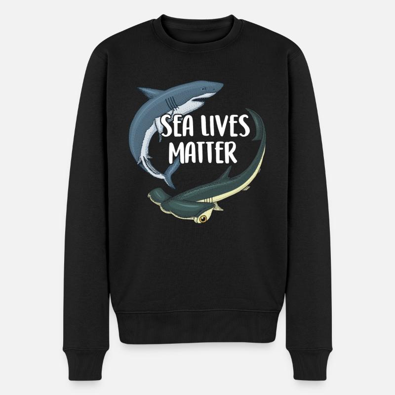 Sauvez les requins - Pull Premium bio Homme - noir