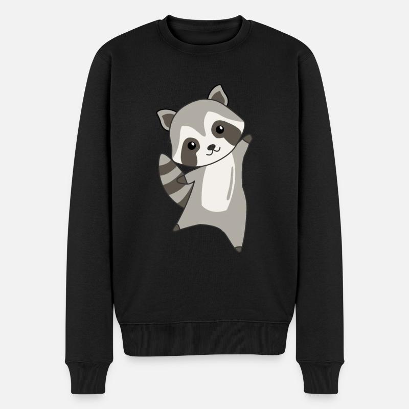 Waschbär süße Tiere Kinder Geschenkidee - Pull Premium bio Homme - noir