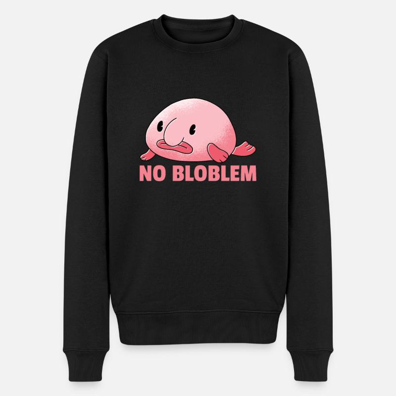 Blobfish No Bloblem drôle Blobfish - Pull Premium bio Homme - noir