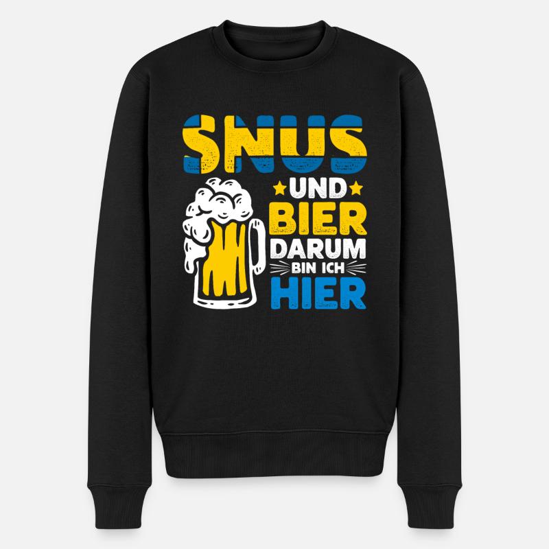 Snus Tabak Nikotin - Männer Premium Bio Pullover - Schwarz