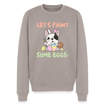 cute dogs for Easter Bulldog - Men's Premium Organic Jumper - taupe - Front - Nico (187cm)
