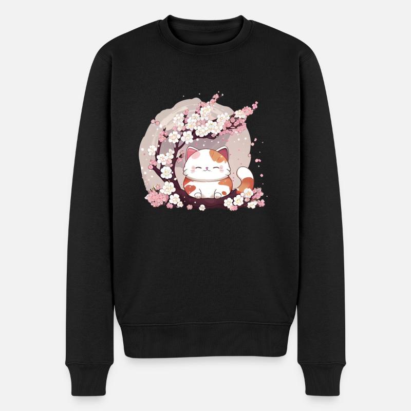 Chat Animaux mignons pour enfants Kawaii Chats - Pull Premium bio Homme - noir