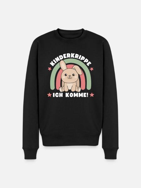 Kinderkrippe Ich Komme! Hase - Männer Premium Bio Pullover - Schwarz