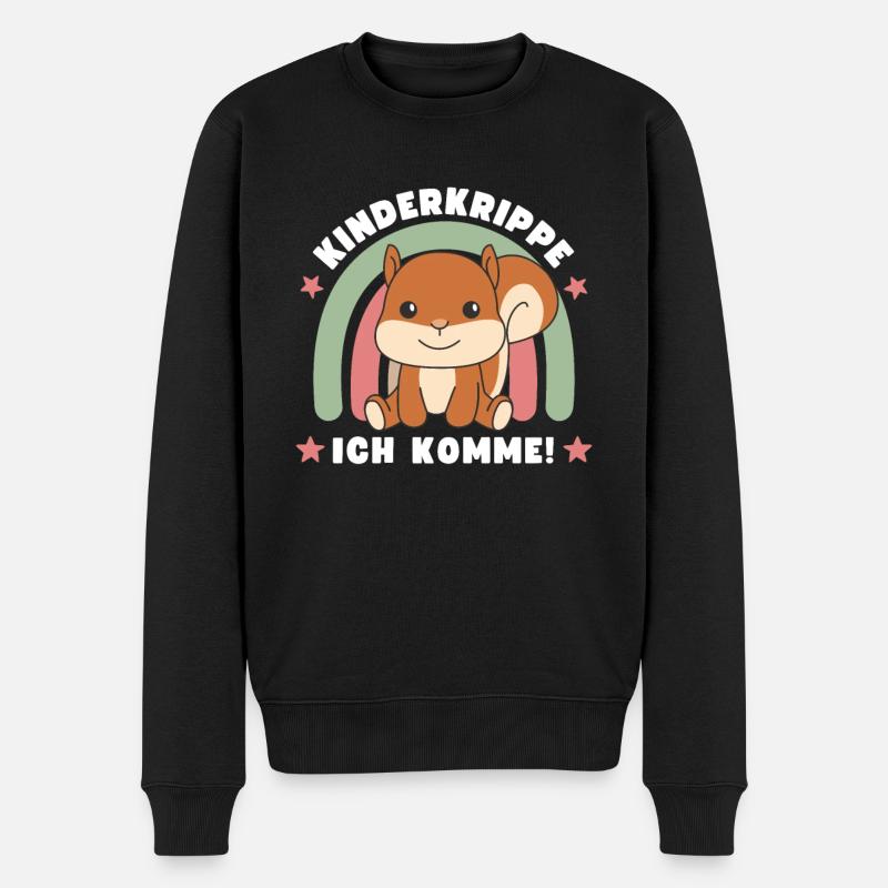 Kinderkrippe Ich Komme! - Männer Premium Bio Pullover - Schwarz