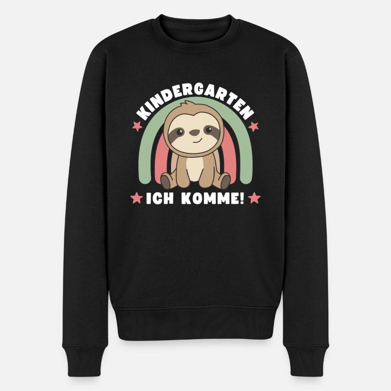 Kindergarten Ich Komme! - Männer Premium Bio Pullover - Schwarz