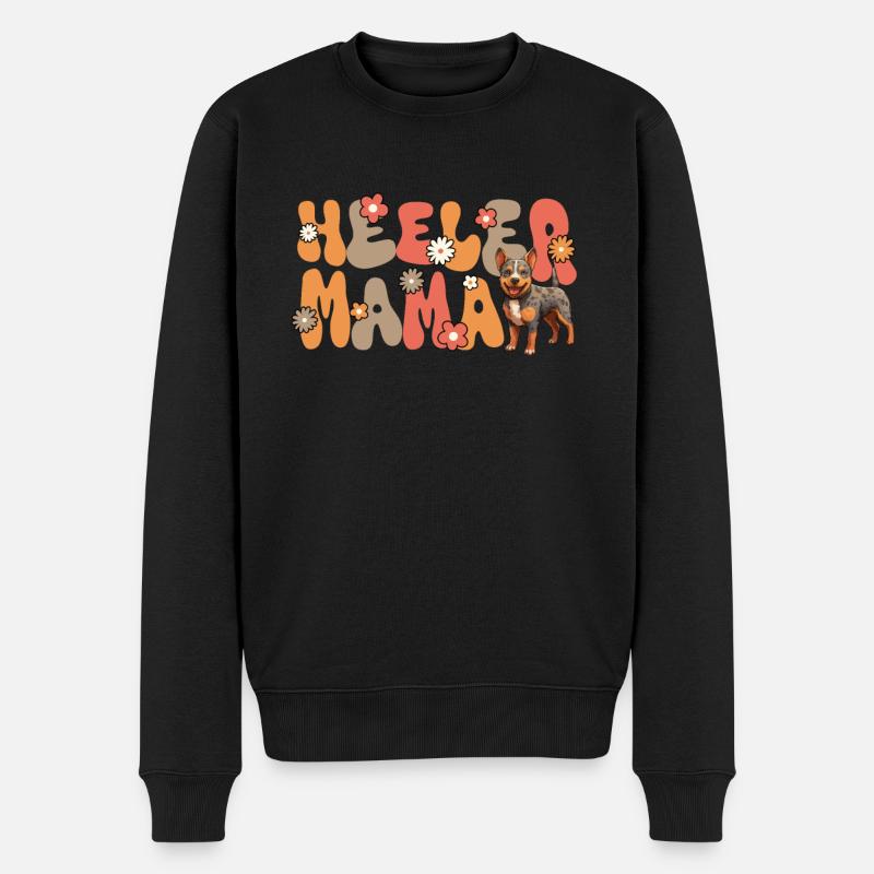 Bouvier australien Groovy Heeler Maman - Pull Premium bio Homme - noir