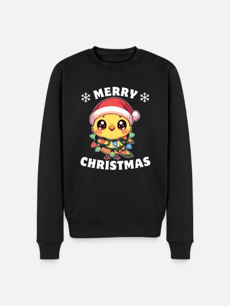 Christmas Fairy Lights Canary - Men's Premium Organic Jumper - black
