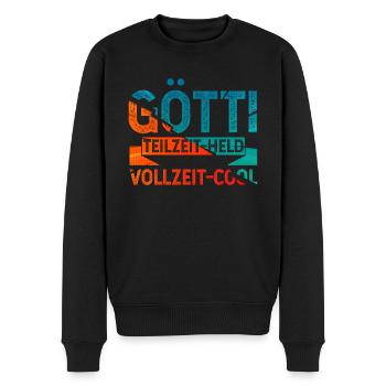 Götti Held - Männer Premium Bio Pullover - Schwarz - Vorne - Nico (187cm)