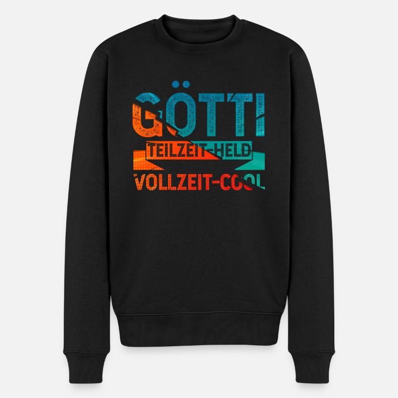 Götti Held - Männer Premium Bio Pullover - Schwarz