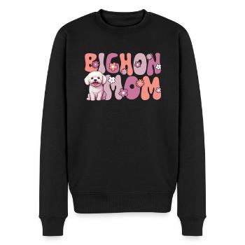 Bichon frisé Groovy Bichon Maman - Pull Premium bio Homme - noir - Devant - Nico (187cm)