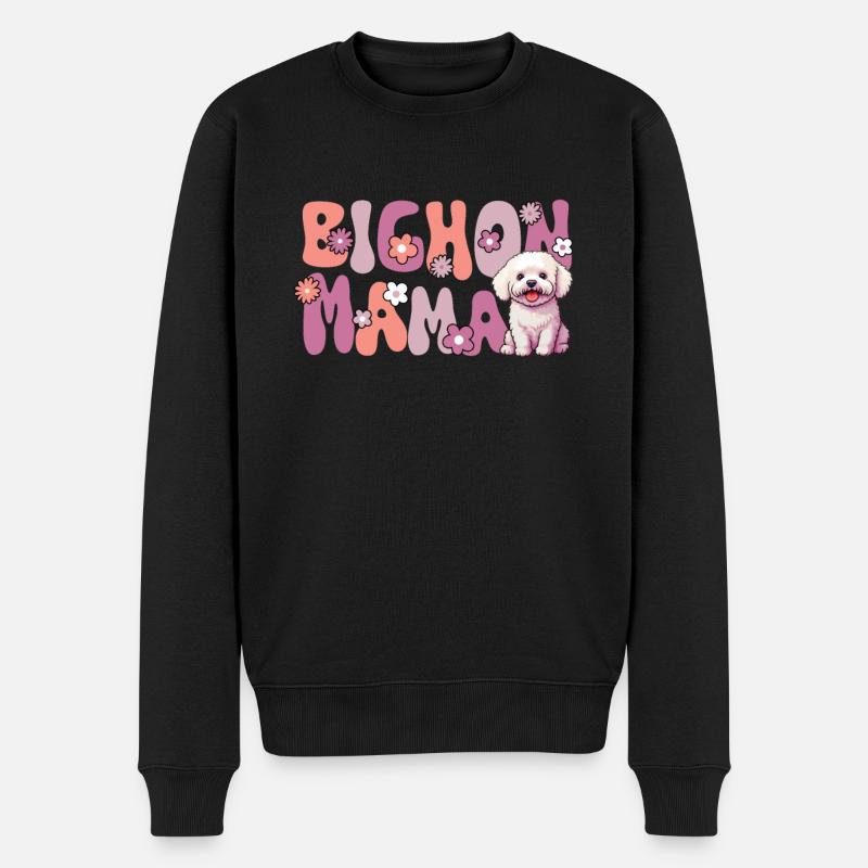 Bichon frisé Groovy Bichon Mama - Pull Premium bio Homme - noir