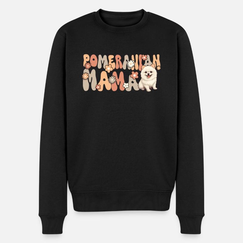 Poméranie Groovy Maman Poméranique - Pull Premium bio Homme - noir