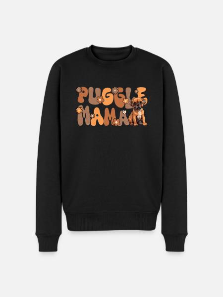 Puggle Groovy Puggle Mama - Men's Premium Organic Jumper - black