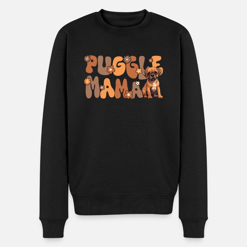 Puggle Groovy Puggle Mama - Pull Premium bio Homme - noir