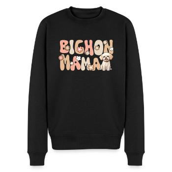 Bichon frisé Groovy Bichon Mama - Pull Premium bio Homme - noir - Devant - Nico (187cm)