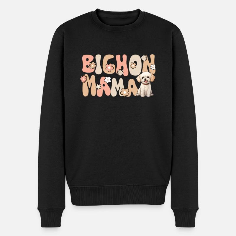 Bichon frisé Groovy Bichon Mama - Pull Premium bio Homme - noir