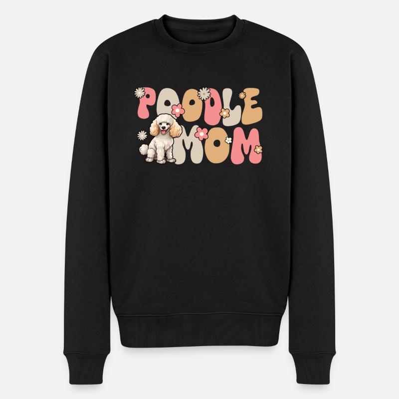 Caniche Groovy Poddle maman - Pull Premium bio Homme - noir