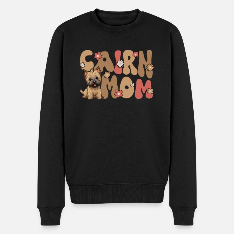 Cairn Terrier Groovy Cairn Maman - Pull Premium bio Homme - noir