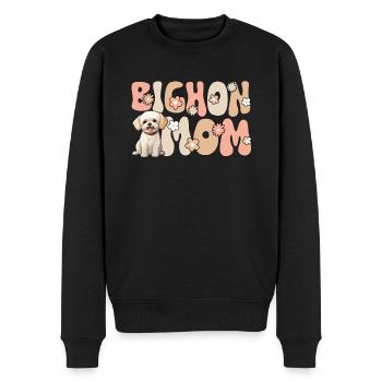 Bichon frisé Groovy Bichon Maman - Pull Premium bio Homme - noir - Devant - Nico (187cm)