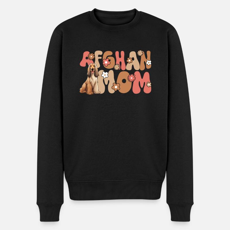 Chien Afghan Groovy Afghan Maman - Pull Premium bio Homme - noir