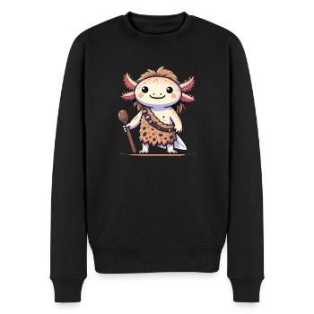 Drôle de costume d’homme des cavernes Axolotl - Pull Premium bio Homme - noir - Devant - Nico (187cm)