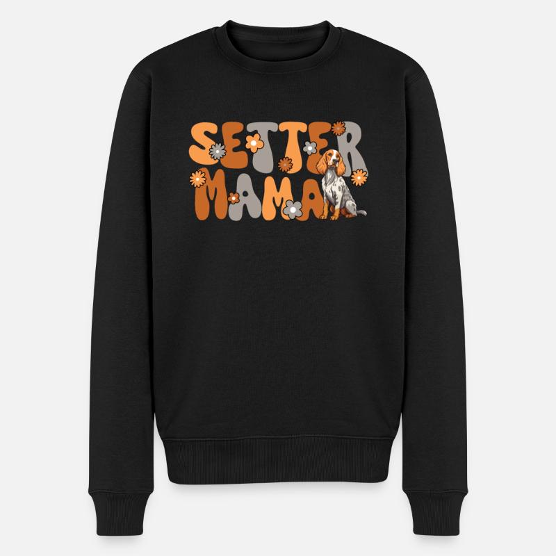 Setter anglais Groovy Setter Mom - Pull Premium bio Homme - noir