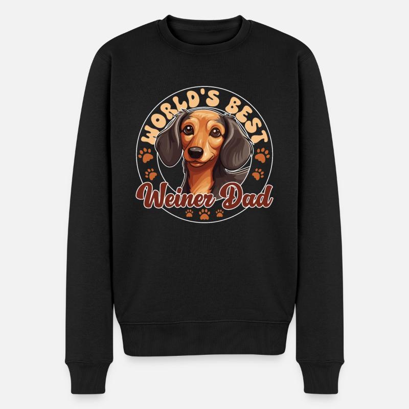 Teckel Chien Weiner Dad - Pull Premium bio Homme - noir