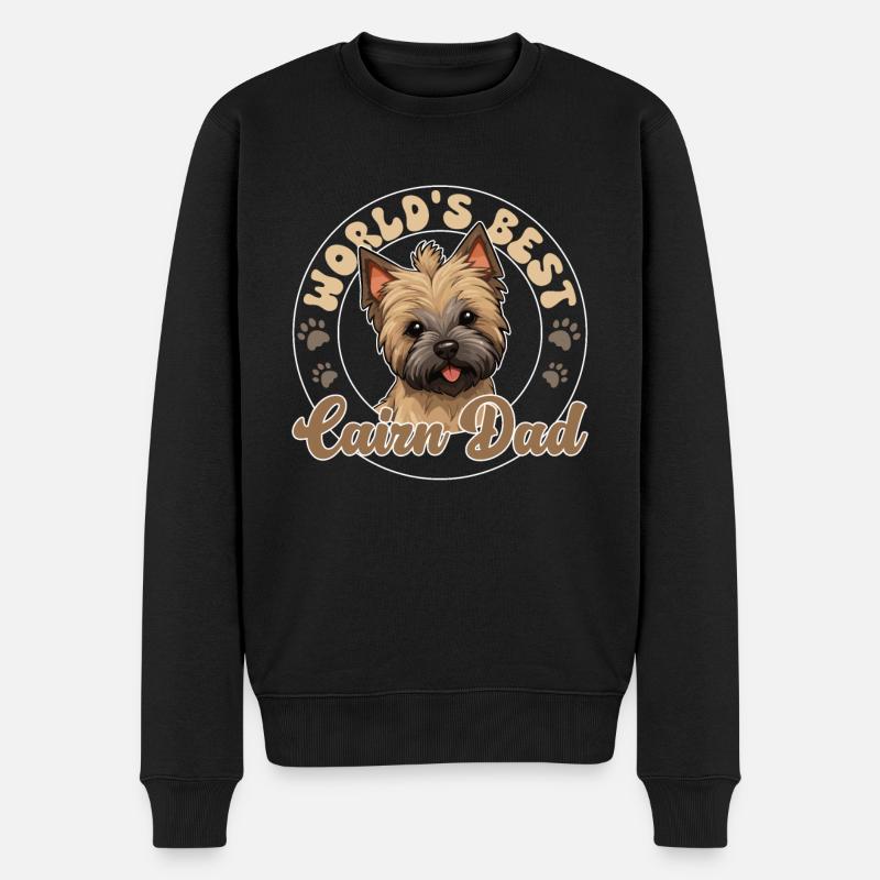 Cairn Terrier Groovy Cairn Dad - Pull Premium bio Homme - noir