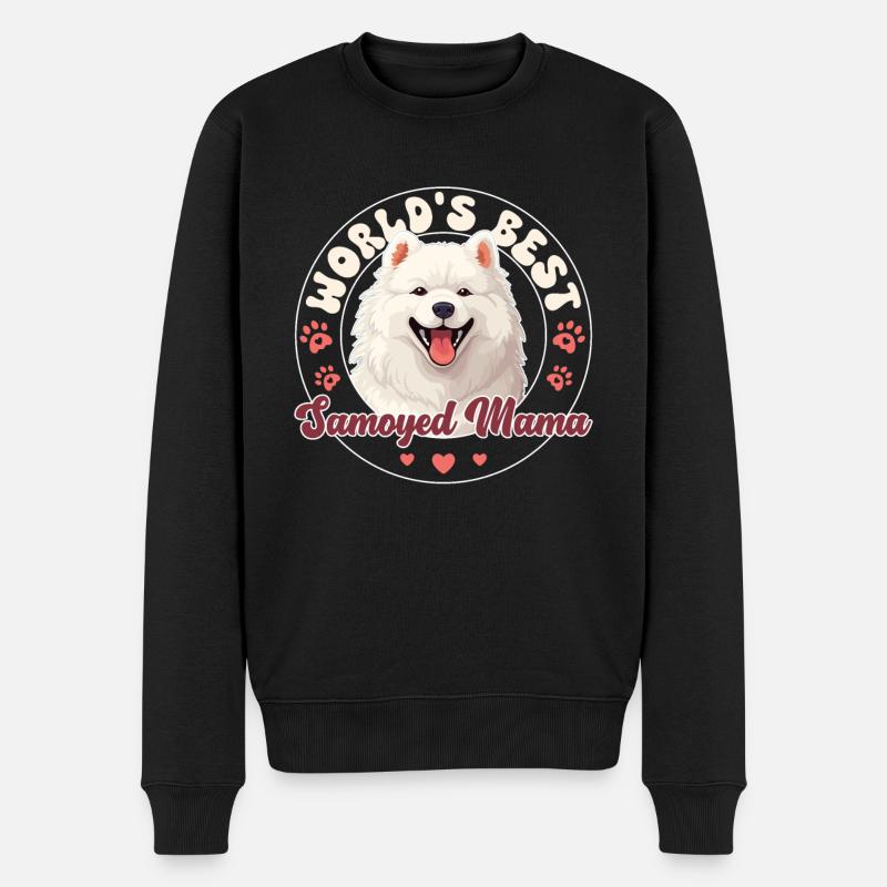 Samoyed Groovy Samoyed Mom - Men's Premium Organic Jumper - black