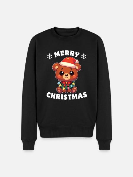 Fées de Noël Ours Malais - Pull Premium bio Homme - noir