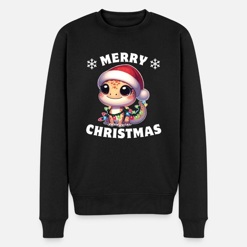 Fées de Noël Gecko léopard - Pull Premium bio Homme - noir