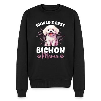 Bichon frisé Groovy Bichon Mama - Pull Premium bio Homme - noir - Devant - Nico (187cm)
