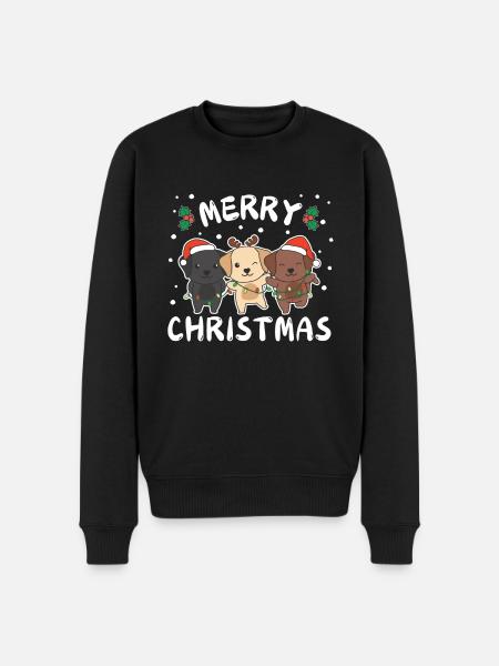 Joyeux Noël doux Labrador - Pull Premium bio Homme - noir
