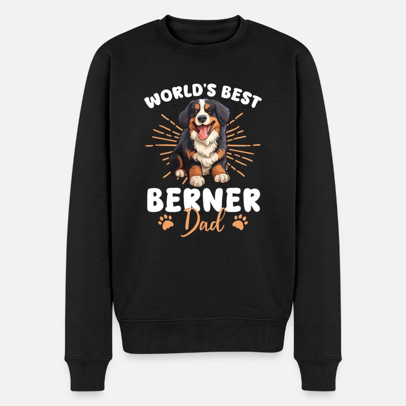 Berner Sennenhund Dog Berner Dad - Männer Premium Bio Pullover - Schwarz