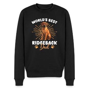Rhodesian Ridgeback Groovy Ridgeback Dad - Men's Premium Organic Jumper - black - Front - Nico (187cm)