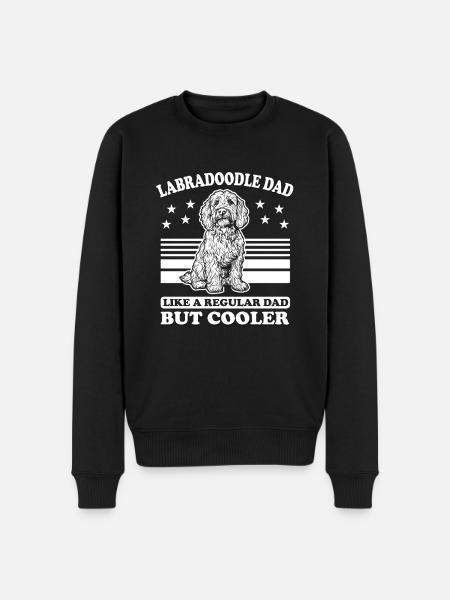 Labradoodle Retro Labradoodle Dad - Men's Premium Organic Jumper - black