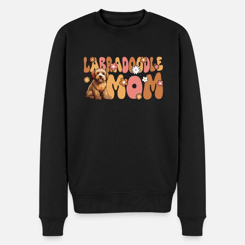 Labradoodle Groovy Labradoodle Maman - Pull Premium bio Homme - noir