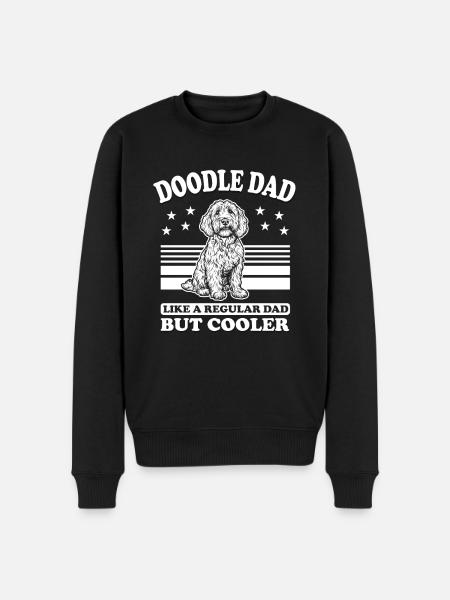 Labradoodle Retro Doodle Dad - Men's Premium Organic Jumper - black