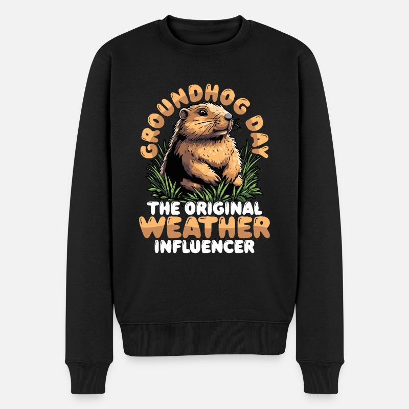 Bonne Marmotte, Influenceur météo - Pull Premium bio Homme - noir